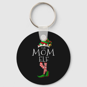 The Mum Elf Fun Christmas Matching Family Pajama Key Ring