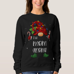 The Mum Gnome Buffalo Plaid Christmas Tree Light Sweatshirt
