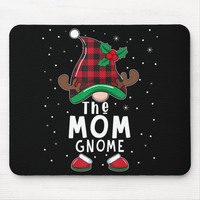 The Mum Gnome Matching Family Christmas Pajama Buf Mouse Pad (Front)