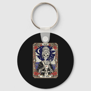 The mum tarot card skeleton vintage gothic mother key ring