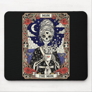 The mum tarot card skeleton vintage gothic mother mouse pad