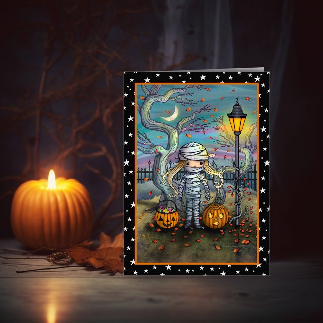 The Mummy Cute Halloween Art Card (Creator Uploaded)