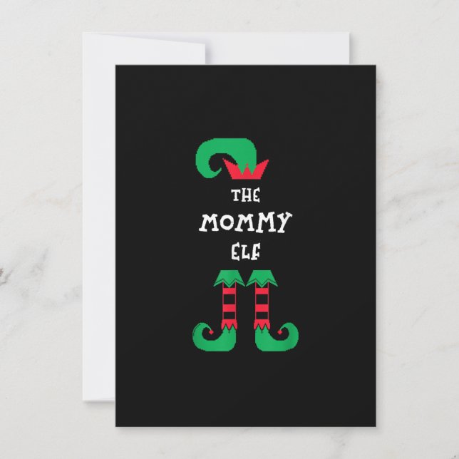 The Mummy Elf Christmas Mum Xmas Mama Momma Funny Invitation (Front)