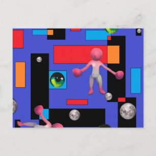 The Mummy II - Ken Gauge Abstract Art Postcard