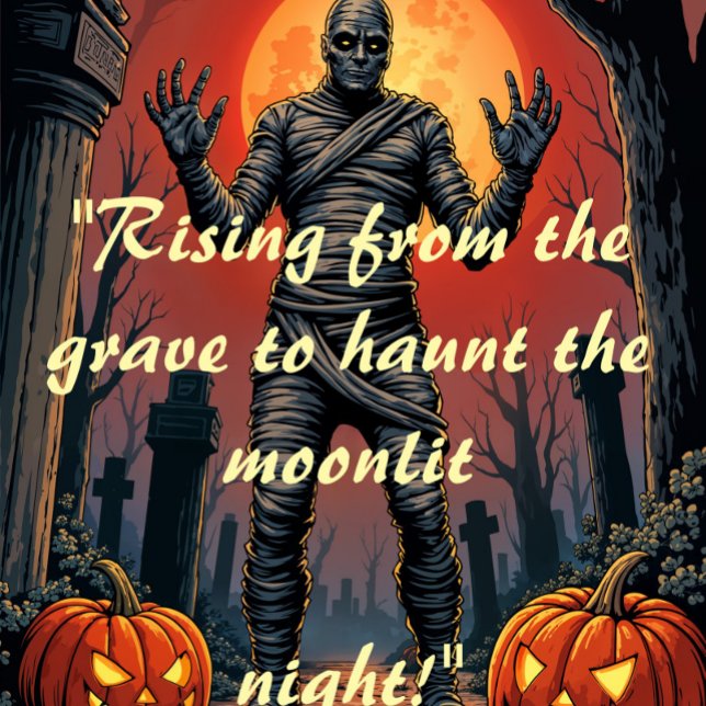 The Mummy’s Midnight Stroll Jigsaw Puzzle (“The mummy awakens under the Halloween moon.”)