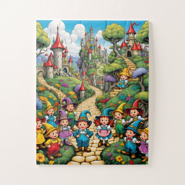 The Munchkins from the Wizard of Oz Jigsaw Puzzle (Vertical)
