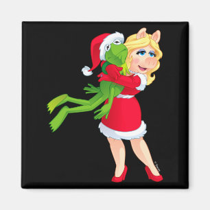 The Muppets Kermit Miss Ggy Christmas  Magnet