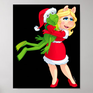 The Muppets Kermit Miss Ggy Christmas Poster