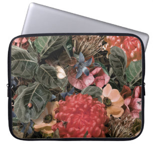 The mural on the wall. Flowers and plants with ins Laptop Sleeve
