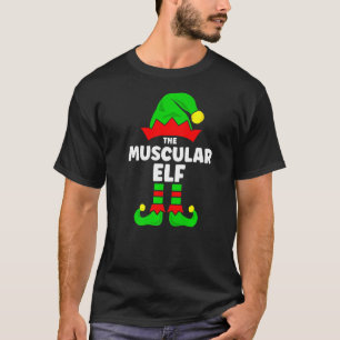 The Muscular Elf Christmas Matching Decorations Fa T-Shirt