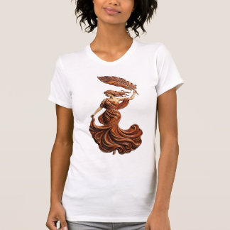 "The Muse of Fluidity" – Artistic Feather Goddess  T-Shirt