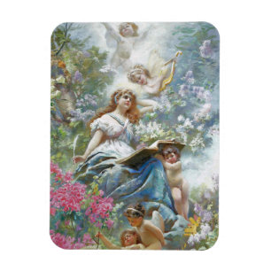The Muse of Poesie (by Konstantin Makovsky) Magnet
