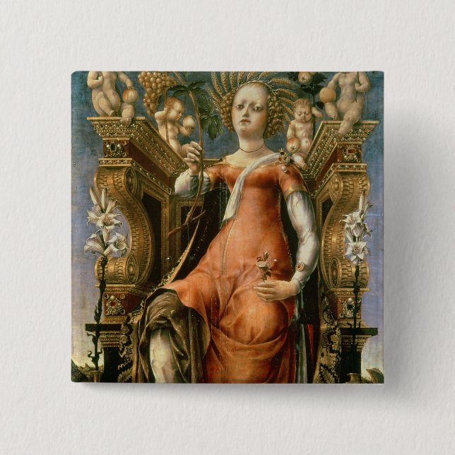 The Muse Thalia 15 Cm Square Badge (Front)