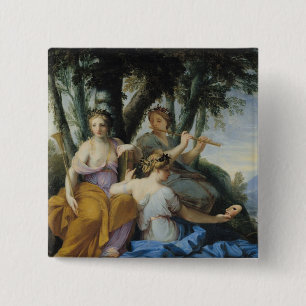 The Muses, Clio, Euterpe and Thalia, c.1652-55 15 Cm Square Badge