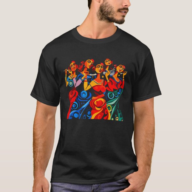 The Muses Greek Mythology Goddesses T-Shirt (Front)