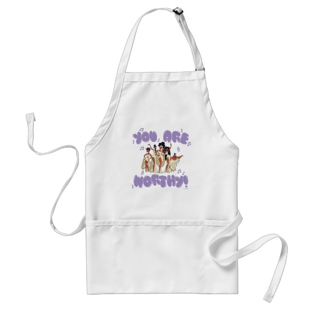 The Muses - You Are Worthy Adult Apron (Front)