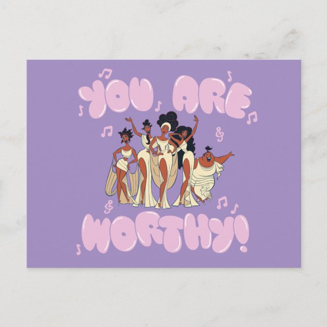 The Muses - You Are Worthy Postcard (Front)