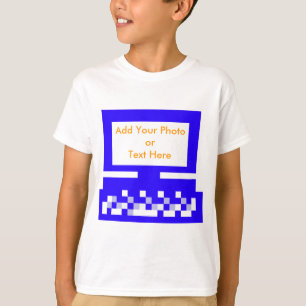 The MUSEUM Artist Series Images Computer Blue T-Shirt