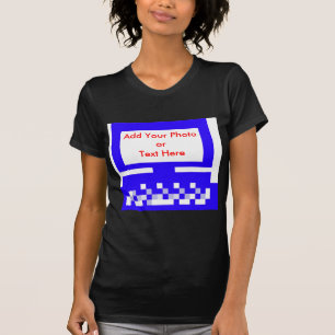 The MUSEUM Artist Series Images Computer Blue T-Shirt