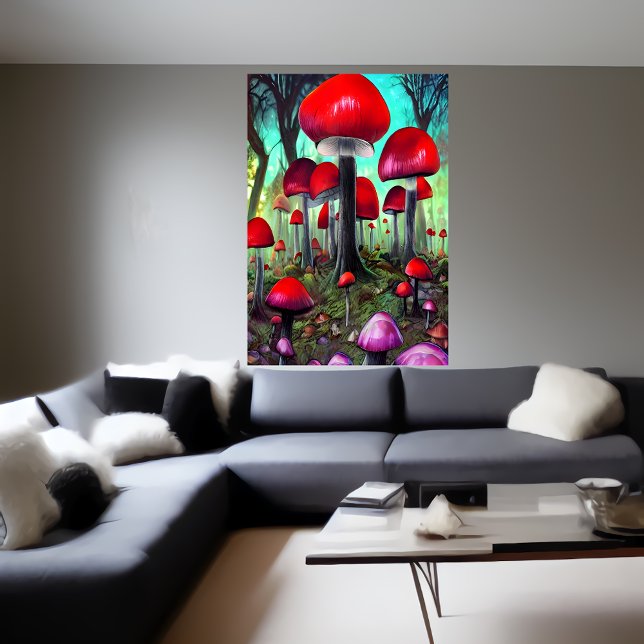 The mushroom forest | AI Art Poster (Creator Uploaded)