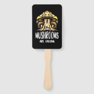 The Mushrooms Are Calling Hand Fan