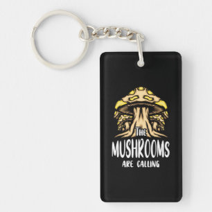 The Mushrooms Are Calling Key Ring