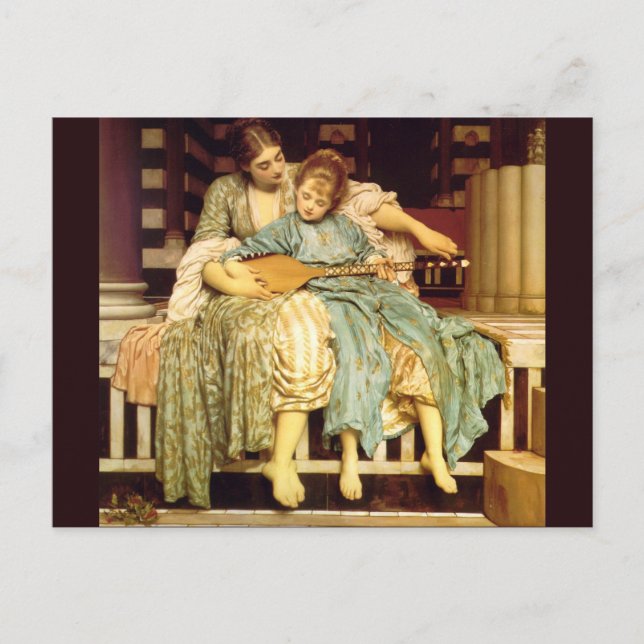 The Music Lesson by Frederic Leighton Postcard (Front)