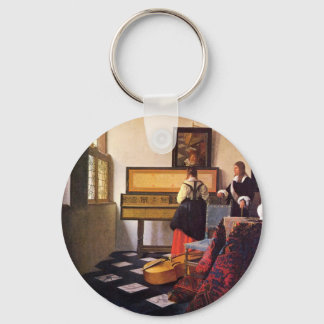 The music lesson by Johannes Vermeer Key Ring