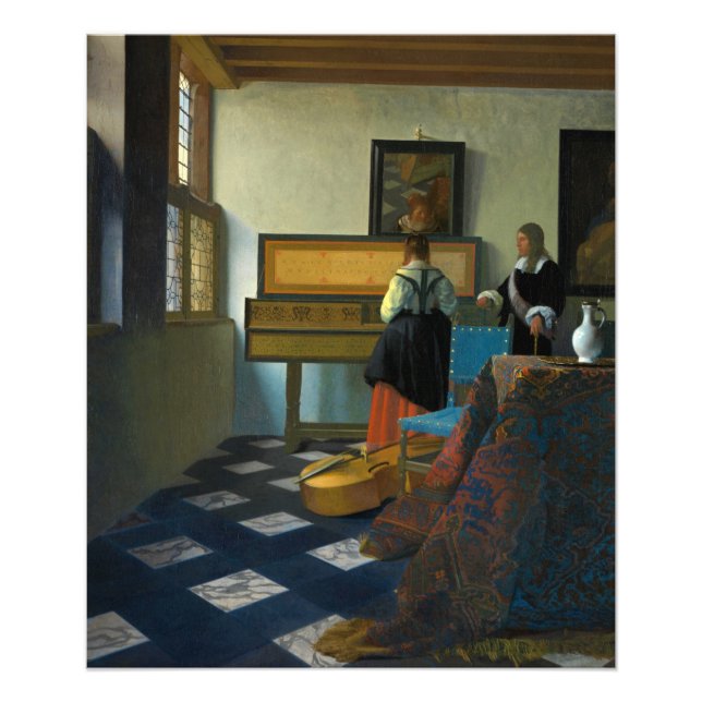 The Music Lesson by Johannes Vermeer Photo Print (Front)