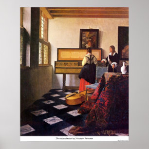 The music lesson by Johannes Vermeer Poster