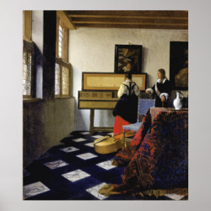 The Music Lesson by Johannes Vermeer Poster