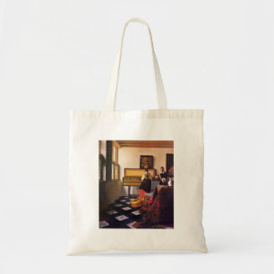 The music lesson by Johannes Vermeer Tote Bag