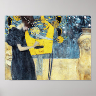 The music painting by Gustav Klimt  Poster