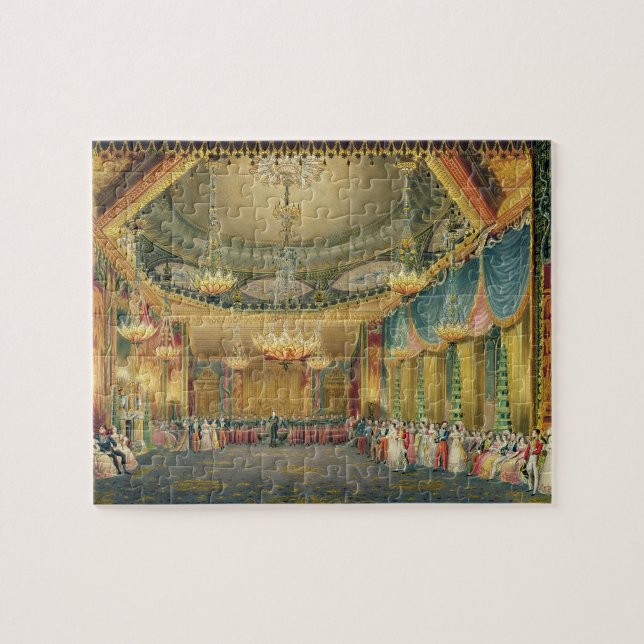 The Music Room, from 'Views of the Royal Pavilion, Jigsaw Puzzle (Horizontal)
