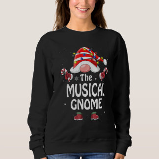The Musical Gnome Tree Light Buffalo Plaid Christm Sweatshirt
