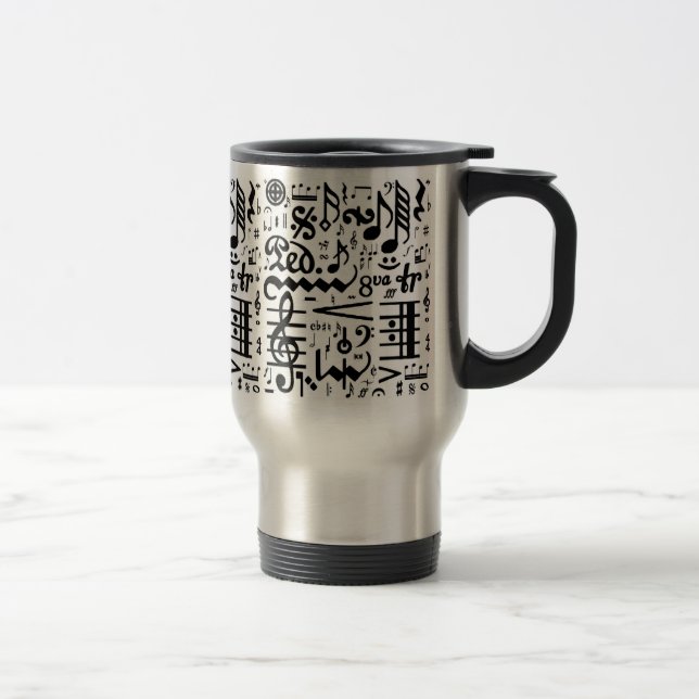The Musical Symbols Travel Mug (Right)