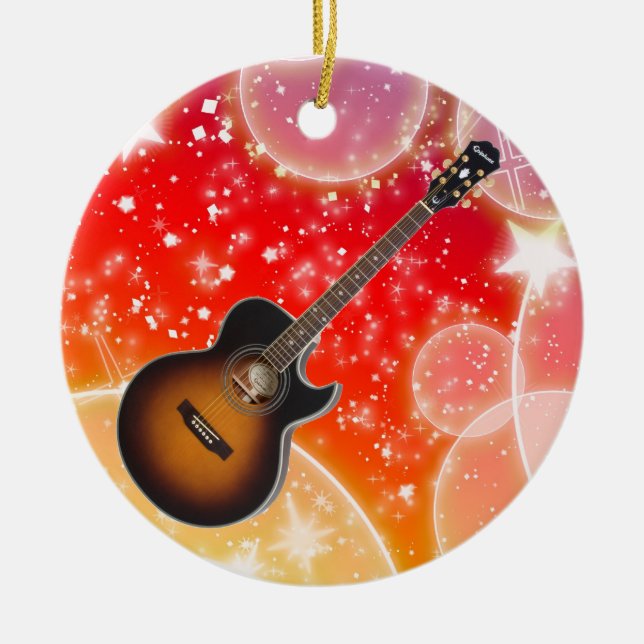 The Musician Ceramic Tree Decoration (Front)