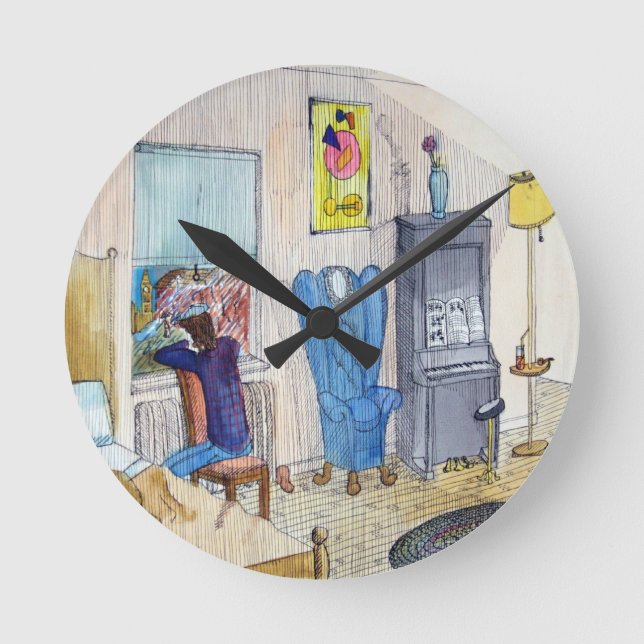 The Musician Round Clock (Front)