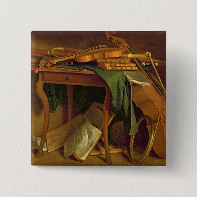 The Musician's Table, c.1760 15 Cm Square Badge (Front)
