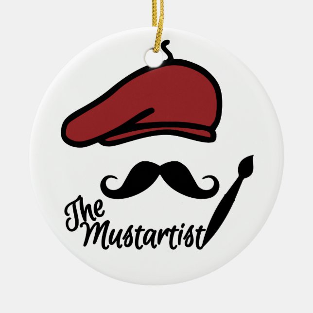 The Mustartist custom ornament (Front)