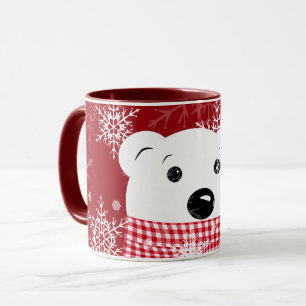 The muzzle of a polar bear, Christmas Mug
