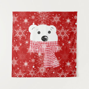 The muzzle of a polar bear, Christmas Tapestry