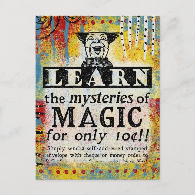 The Mysteries of Magic - Funny Vintage Ad Postcard (Front)