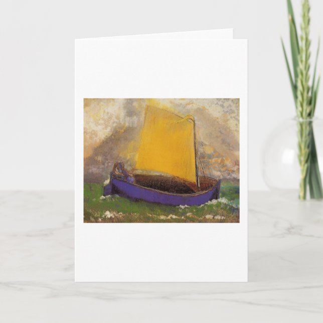 The mysterious boat - Odilon Redon Card (Front)