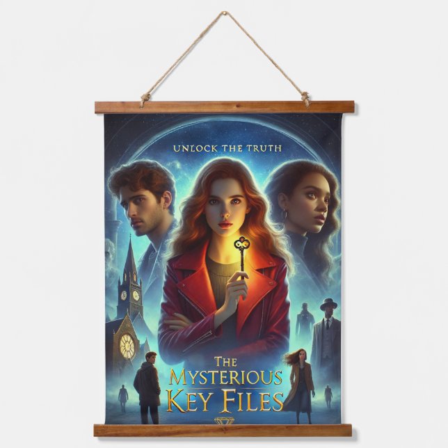 The Mysterious Key Files: Book Cover Hanging Tapestry (Front)