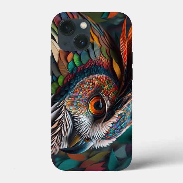 The Mysterious Owl Tough Apple iPhone 13 mini Case (Back)
