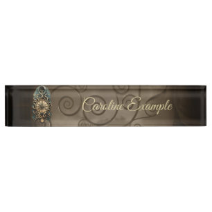 The mysterious steampunk movement nameplate