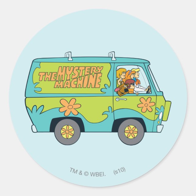 The Mystery Machine Right Side Classic Round Sticker (Front)