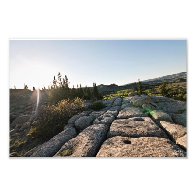 The "Mystery Rocks" within Cypress Hills SK Photo Print (Front)