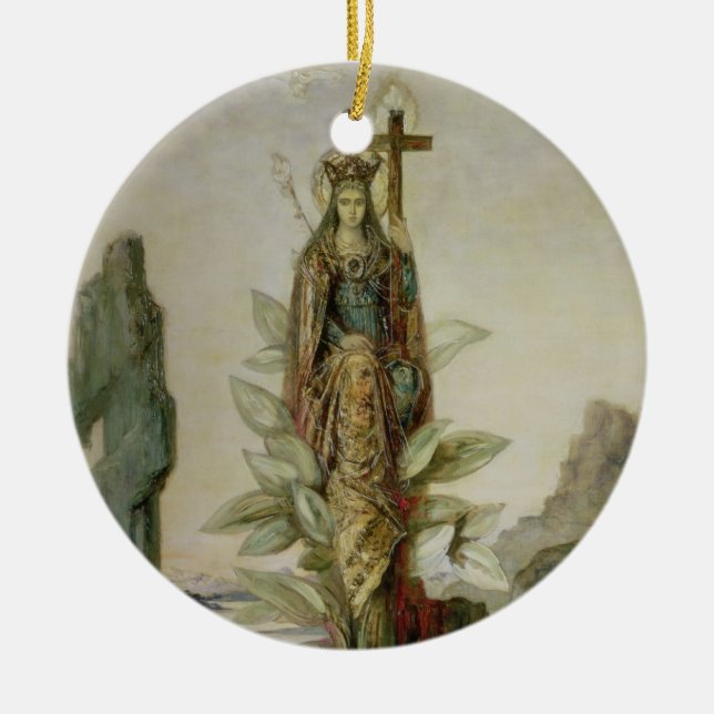 The Mystic Flower Ceramic Tree Decoration (Front)